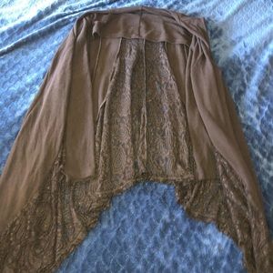 Black, very comfy sweater to wear over your shirt!